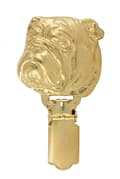 Miniatyrbillede 2 af 11: Engelsk bulldog, Bulldog - broche med clips, guldbelagt startnummerholder, elegant hundeudstillingsnål fra Art-Dog