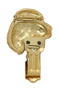 Miniatyrbillede 3 af 11: Engelsk Springer Spaniel - broche med clips, guldbelagt startnummerholder, elegant hundeudstillingsnål fra Art-Dog