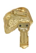 Miniatyrbillede 3 af 11: Russian Black Terrier - broche med clips, guldbelagt startnummerholder, elegant hundeudstillingsnål fra Art-Dog