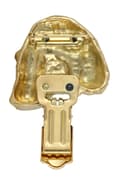 Miniatyrbillede 3 af 11: Bedlington Terrier, Rothbury Terrier - broche med clips, forgyldt holder til startnummer, elegant hundeudstillingsnål fra Art-Dog