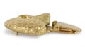 Miniatyrbillede 5 af 11: Bedlington Terrier, Rothbury Terrier - broche med clips, forgyldt holder til startnummer, elegant hundeudstillingsnål fra Art-Dog