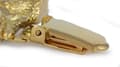 Miniatyrbillede 6 af 11: Bedlington Terrier, Rothbury Terrier - broche med clips, forgyldt holder til startnummer, elegant hundeudstillingsnål fra Art-Dog