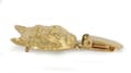Miniatyrbillede 5 af 11: Norwich Terrier - broche med clips, guldbelagt startnummerholder, elegant hundeudstillingsnål fra Art-Dog