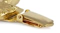 Miniatyrbillede 6 af 11: Langhåret gravhund - broche med clips, guldbelagt holder til startnummer, elegant nål til hundeudstilling af Art-Dog