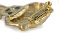 Miniatyrbillede 9 af 11: Norfolk Terrier - broche med clips, guldbelagt startnummerholder, elegant hundeudstillingsnål fra Art-Dog