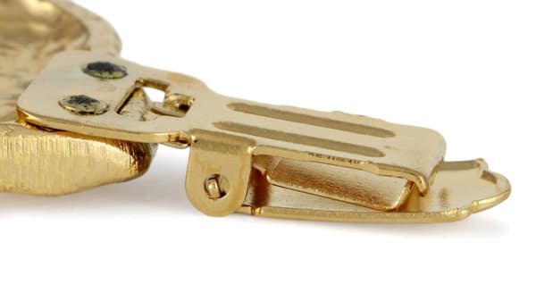 Bullmastiff, Bulmastiff - broche med clips, forgyldt holder til et startnummer, en gave til en hundeudstilling af Art-Dog