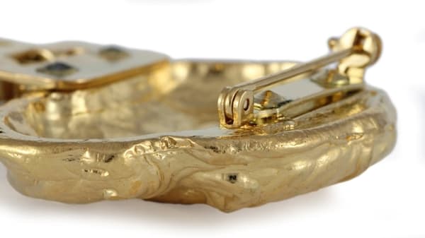 Bullmastiff, Bulmastiff - broche med clips, forgyldt holder til et startnummer, en gave til en hundeudstilling af Art-Dog
