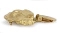 Miniatyrbillede 6 af 11: Trådhåret gravhund - broche med clips, forgyldt startnummerholder, gave til hundeudstilling af Art-Dog