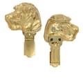Miniatyrbillede 1 af 11: Trådhåret gravhund - broche med clips, forgyldt startnummerholder, gave til hundeudstilling af Art-Dog