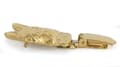 Miniatyrbillede 6 af 11: Fransk bulldog - broche med clips, forgyldt startnummerholder, gave til hundeudstilling af Art-Dog