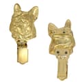 Miniatyrbillede 1 af 11: Fransk bulldog - broche med clips, forgyldt startnummerholder, gave til hundeudstilling af Art-Dog