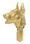 Pikkukuva 3 / 11: Doberman, Dobermann - rintakoru klipsillä, kullattu pidike aloitusnumerolle, lahja koiranäyttelyyn Art-Dog