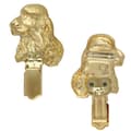 Miniatyrbillede 1 af 11: Engelsk Cocker Spaniel - broche med clips, guldbelagt startnummerholder, gave til en hundeudstilling af Art-Dog