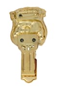 Miniatyrbillede 4 af 11: Brussels Griffon, Griffon bruxellois - broche med clips, forgyldt startnummerholder, gave til en hundeudstilling af Art-Dog