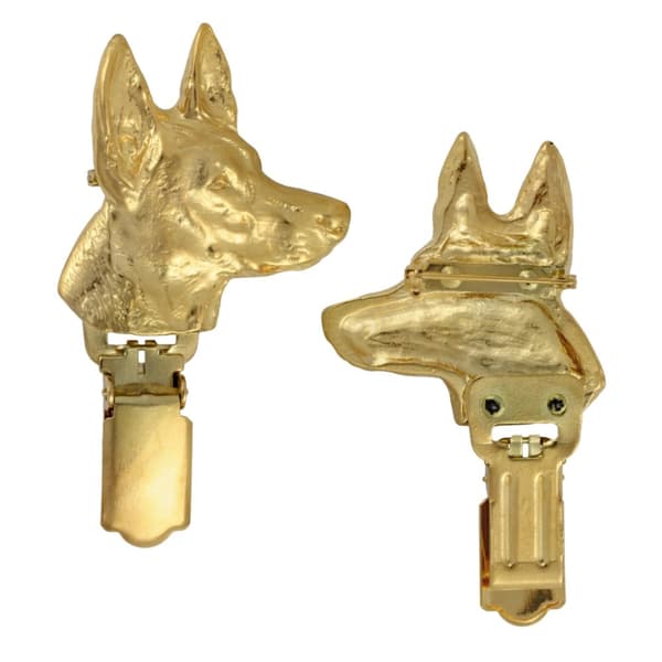 Faraonkoira, Maltan vinttikoira - rintakoru klipsillä, kullattu aloitusnumeron pidike, lahja koiranäyttelyyn Art-Dog