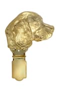 Miniatyrbillede 3 af 11: Beagle - broche med clips, guldbelagt startnummerholder, gave til hundeudstilling af Art-Dog