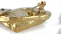 Miniatyrbillede 10 af 11: Beagle - broche med clips, guldbelagt startnummerholder, gave til hundeudstilling af Art-Dog