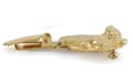 Miniatyrbillede 6 af 11: Airedale Terrier, Waterside Terrier - broche med clips, guldbelagt startnummerholder, gave til en hundeudstilling af Art-Dog