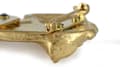 Miniatyrbillede 10 af 11: Airedale Terrier, Waterside Terrier - broche med clips, guldbelagt startnummerholder, gave til en hundeudstilling af Art-Dog