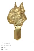 Miniatyrbillede 5 af 11: Boxer, Boxer - broche med clips, forgyldt holder til et startnummer, en gave til en hundeudstilling af Art-Dog