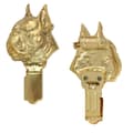 Miniatyrbillede 1 af 11: Boxer, Boxer - broche med clips, forgyldt holder til et startnummer, en gave til en hundeudstilling af Art-Dog