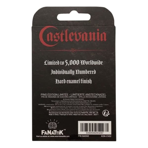 Castlevania Alucard Pin - Fanattik - Limited Edition - Metal - Black - Mixed