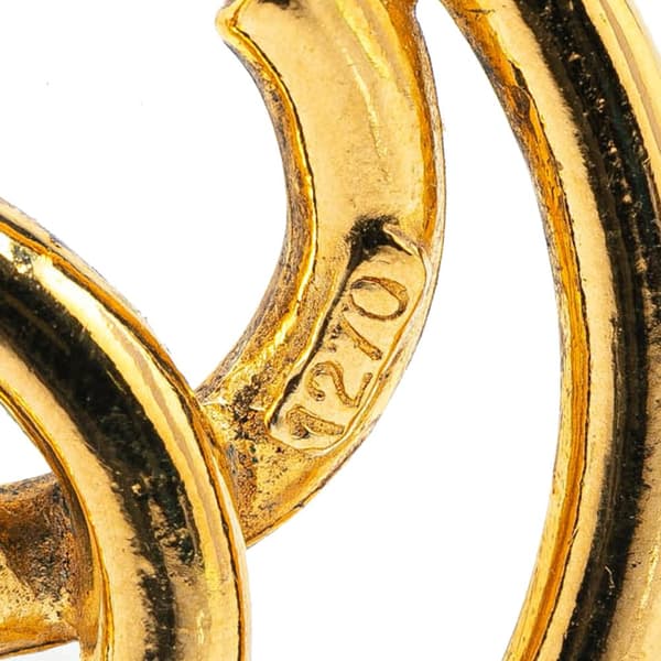 Pre-owned Chanel Gold Plated CC Brooch Gold