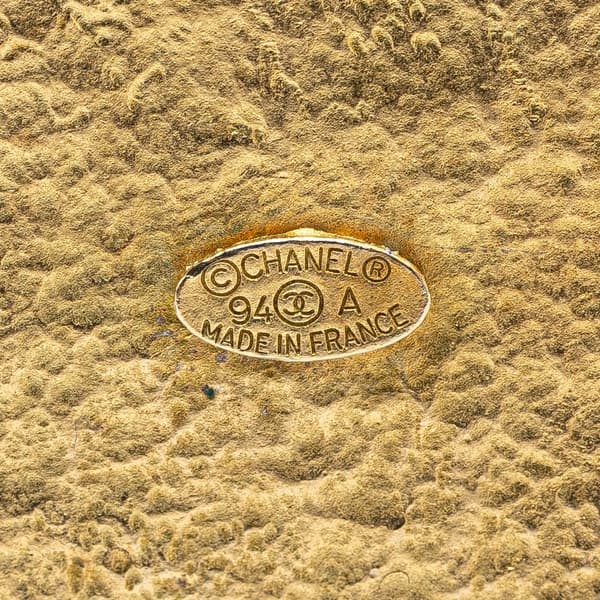 Pre-owned Chanel Gold Plated CC Brooch Gold