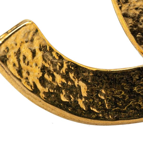 Pre-owned Chanel Gold Plated CC Brooch Gold