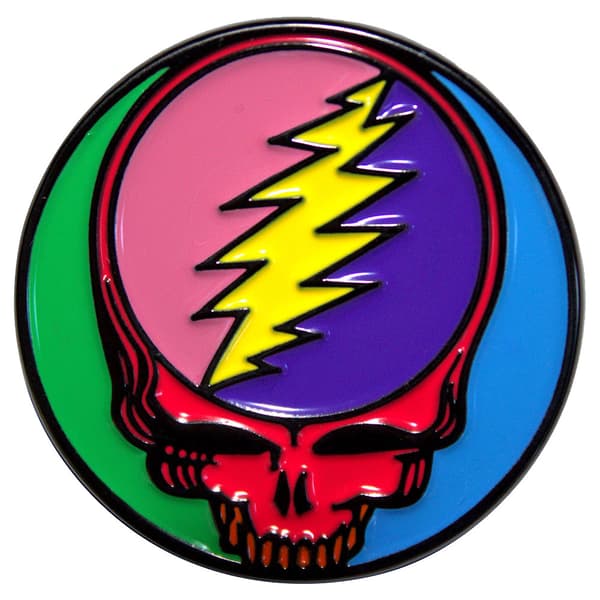 Grateful Dead Multicoloured Steal Your Face Pin Badge One Size