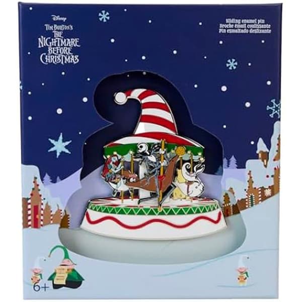 Broche - LOUNGEFLY - Disney NBC - Karusell Jul - Begränsad Upplaga - 7,6 cm - Rörliga Detaljer