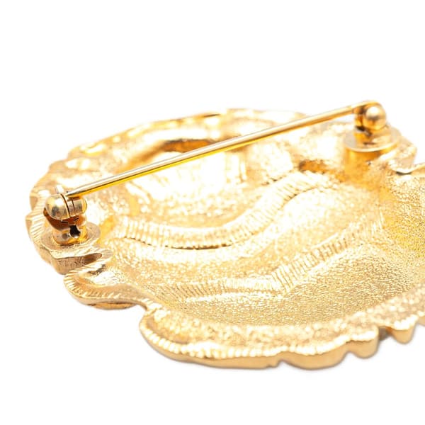 Pre-owned Chanel Gold Plated CC Beetle Brooch Gold