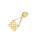 Miniatyrbilde 2 av 3: Pre-owned Chanel Gold Plated CC Quilted Flap Bag Brooch Gold