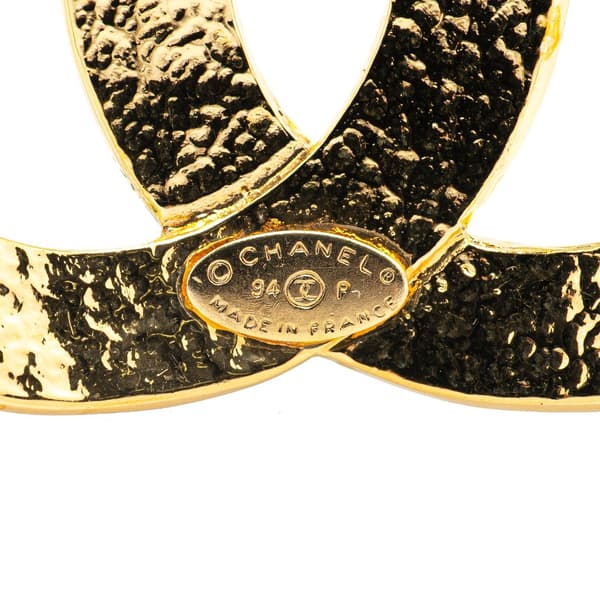 Pre-owned Chanel Gold Plated CC Brooch Gold