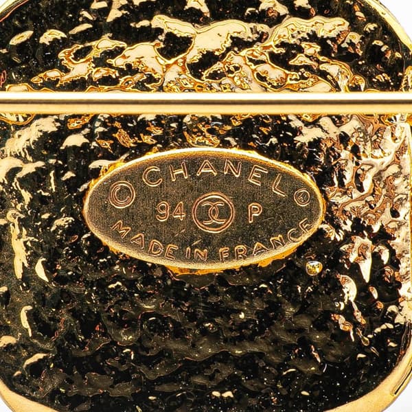 Pre-owned Chanel Gold Plated Triple CC Brooch Gold