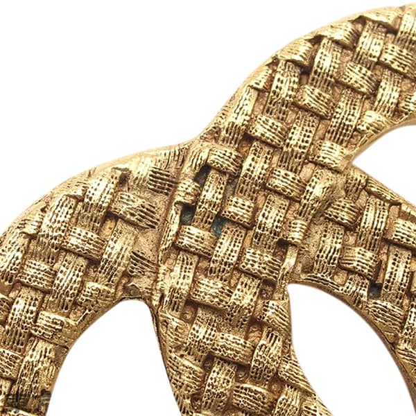 Pre-owned Chanel Gold Plated CC Brooch Gold