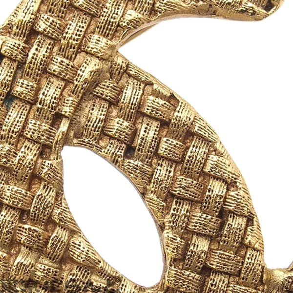 Pre-owned Chanel Gold Plated CC Brooch Gold
