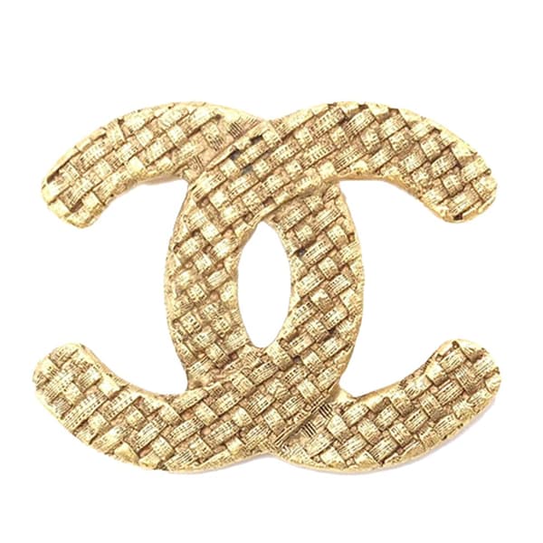Pre-owned Chanel Gold Plated CC Brooch Gold