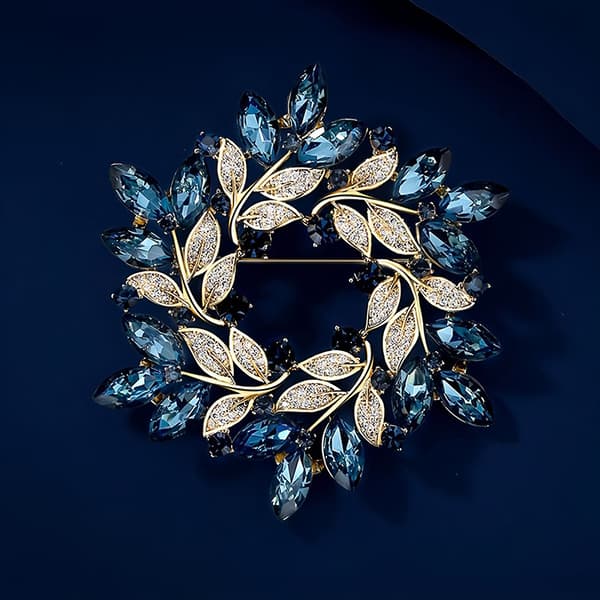 INF Utsökt Blomsterbrosch - Vintageinspirerad Design Grå