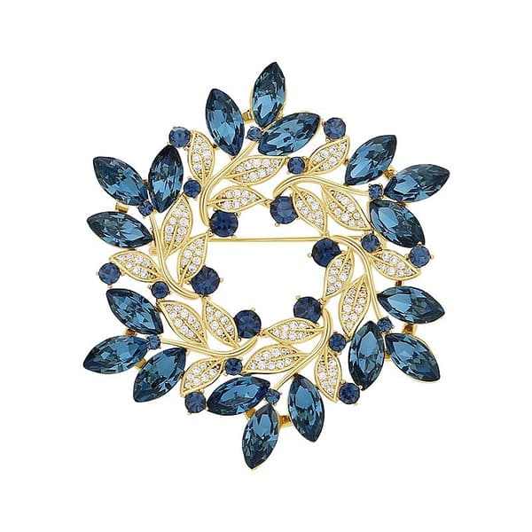 INF Utsökt Blomsterbrosch - Vintageinspirerad Design Grå