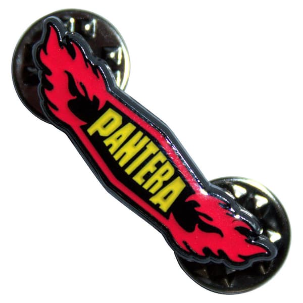 Pantera Flames Band Logo Pin Badge One Size
