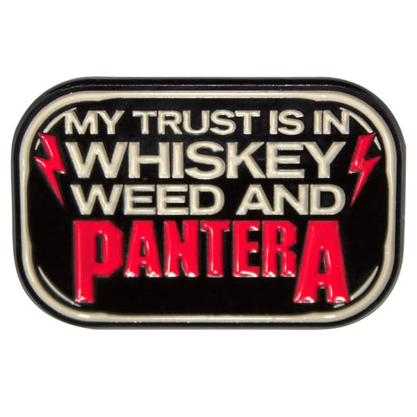 Pantera Whiskey Band Logo Pin Badge One Size