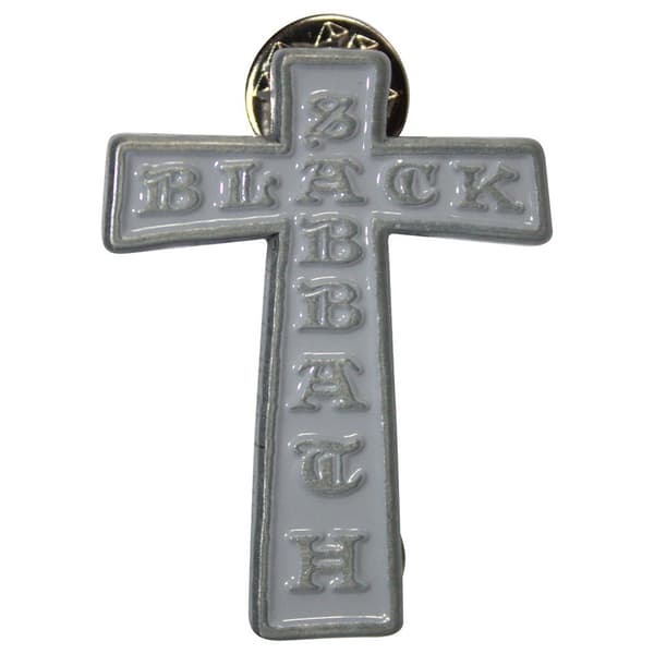 Black Sabbath Cross Band Logo Pin Badge One Size