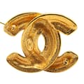 Pikkukuva 4 / 4: Pre-owned Chanel Gold Plated CC Quilted Brooch Gold