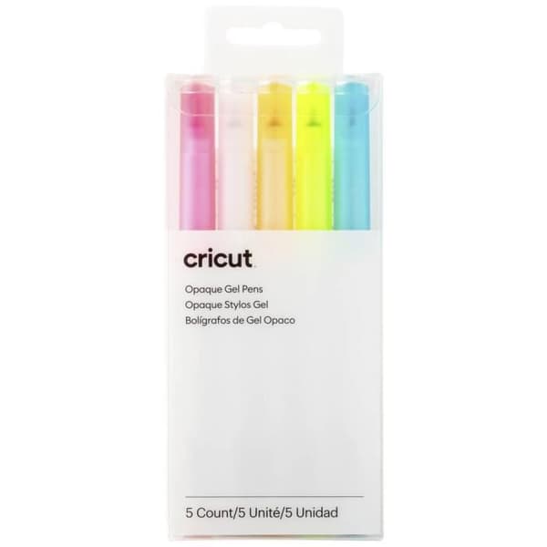 Cricut Joy™ Gel Pens - Set med 5 stift vit, blå, gul, orange, rosa