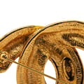 Miniatyrbillede 5 af 5: Pre-owned Chanel Gold Plated CC Quilted Brooch Gold