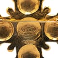 Miniatyrbillede 3 af 4: Pre-owned Chanel Gold Plated Lion Logo Cross Brooch Gold
