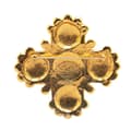 Miniatyrbillede 2 af 4: Pre-owned Chanel Gold Plated Lion Logo Cross Brooch Gold