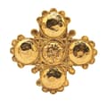 Miniatyrbillede 1 af 4: Pre-owned Chanel Gold Plated Lion Logo Cross Brooch Gold
