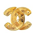 Pikkukuva 2 / 4: Pre-owned Chanel Gold Plated CC Quilted Brooch Gold